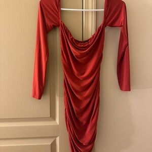 Red bodycon dress